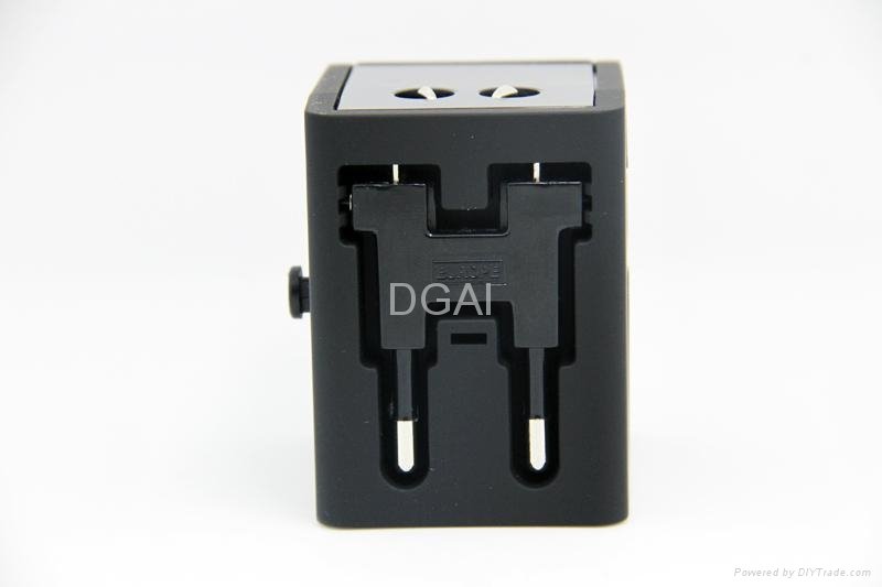 World travel adapter  multi-function adapter with USB charger port  4