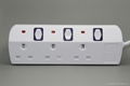 Extension socket  UK outlet British power strip  4