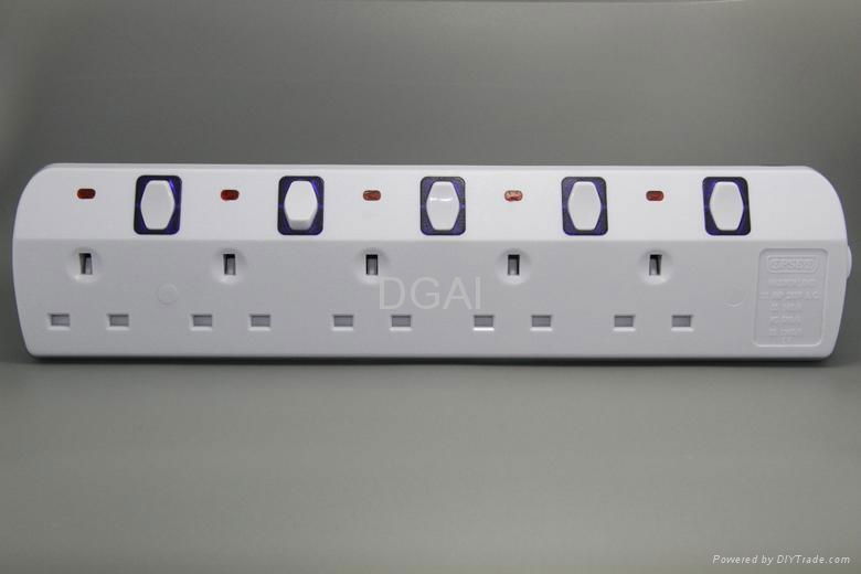 Extension socket  UK outlet British power strip  5