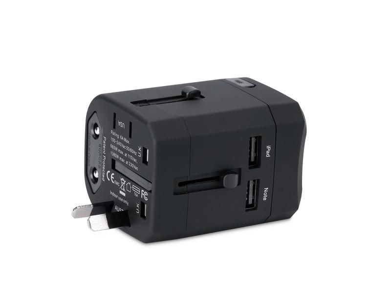 Universal travel adapter  2.5A  dual USB 
