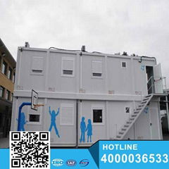 Ground floor for parking house container motel