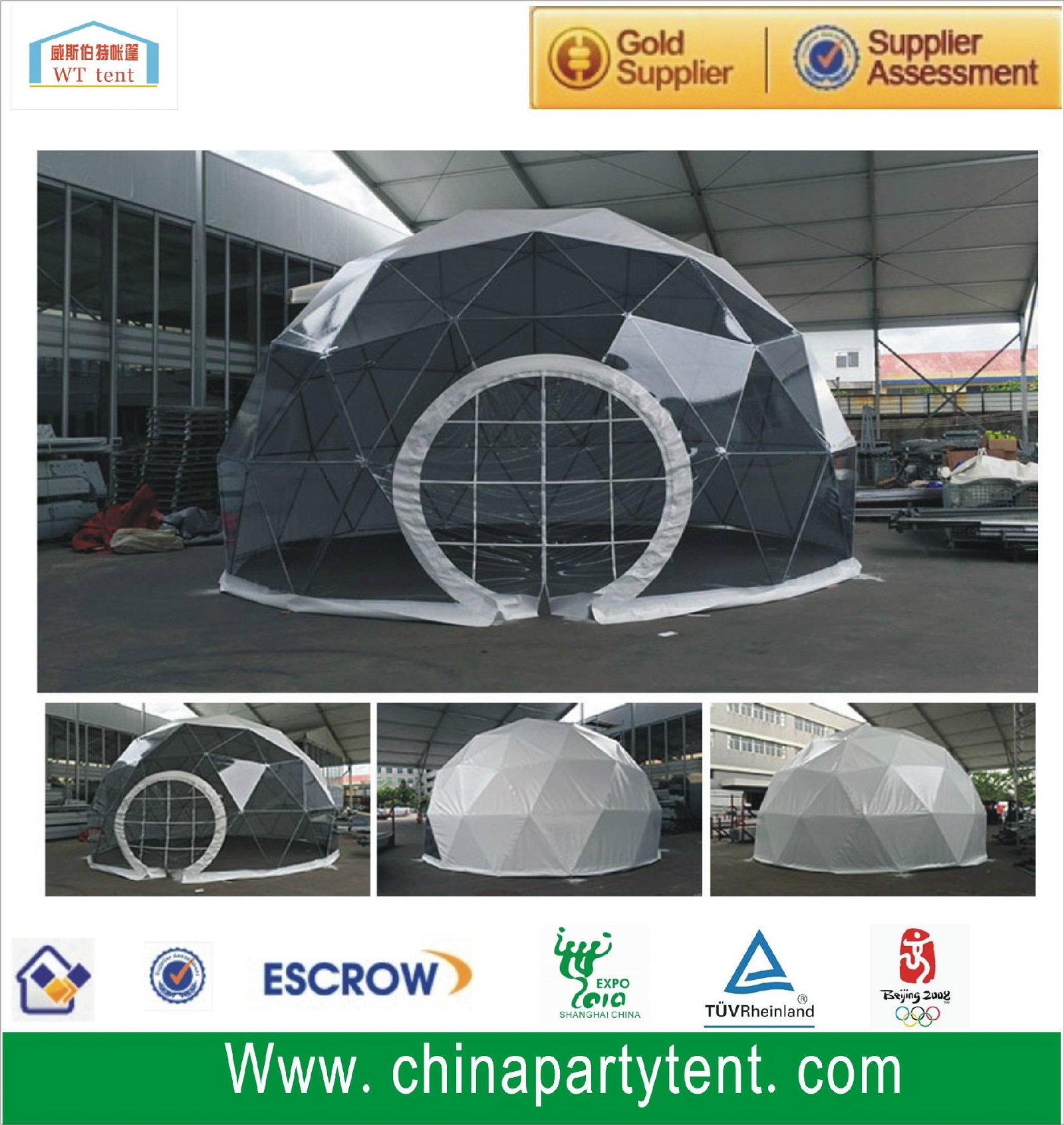 big stainless steel geodesic dome for outdoor events 4