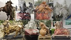 marble animal sculptures