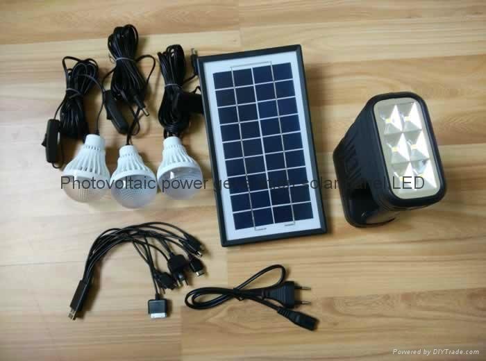 6w LED solar lighting kit 3