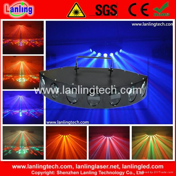 7 Lens RGBWY dj led project disco lights 2