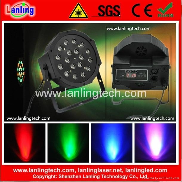 18pcs*1W RGB Plastic Indoor LED Par Light  2