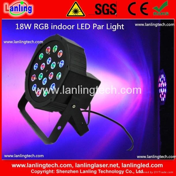 18pcs*1W RGB Plastic Indoor LED Par Light  3