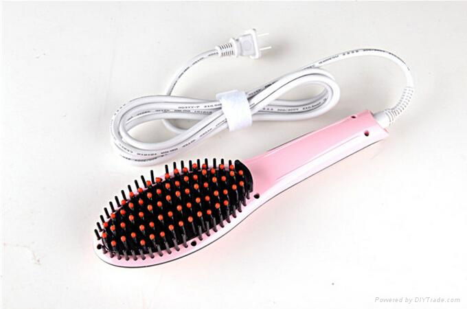 professional antomatic lcd brush hair straightener comb electric display straigh 2