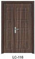 Doubel entrance PVC wood door for the vila 1