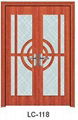 Doubel entrance PVC wood door for the vila 4