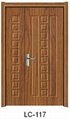 Doubel entrance PVC wood door for the vila 5