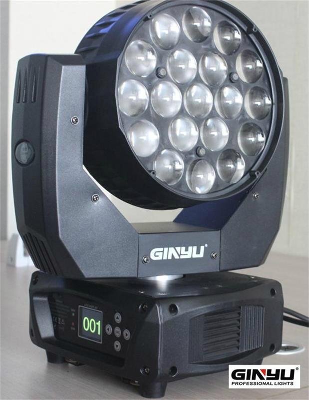 19pcs 12w rgbw 4in1 led moving head with zoom  2