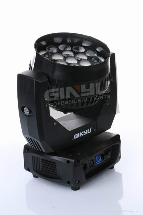 19pcs 12w rgbw 4in1 led moving head with zoom  3