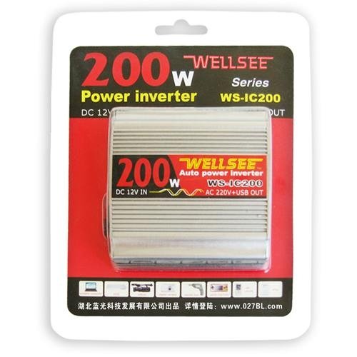 WELLSEE CE/ROHS WS-IC200 200W intelligent dc/ac power inverter 3