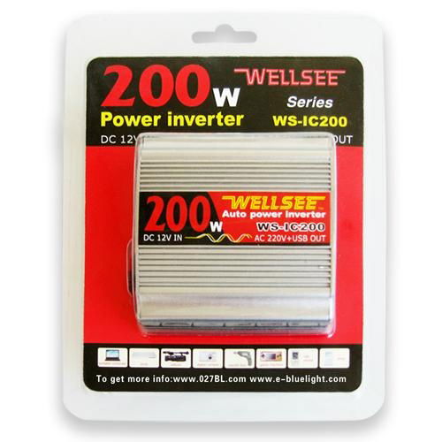 WELLSEE CE/ROHS WS-IC200 200W intelligent dc/ac power inverter 5