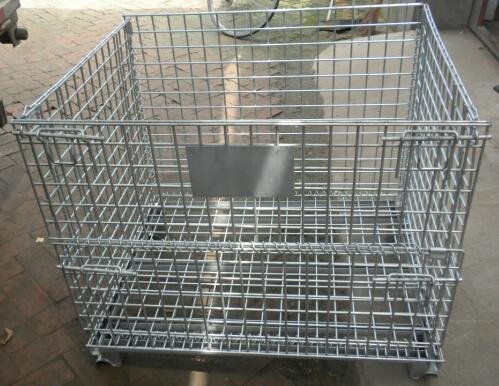 floding storage wire mesh container  2