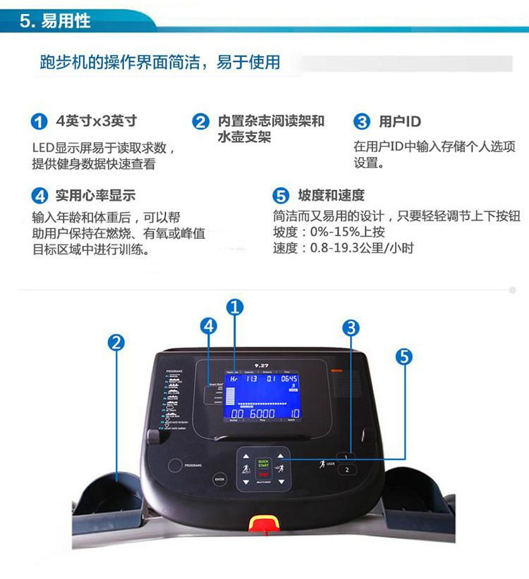 美國必確Precor 9.27 跑步機 3