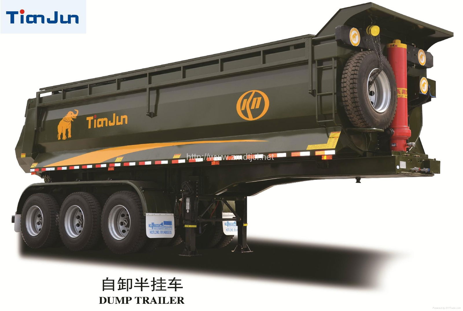 TIANJUN dump semi trailer from China manufacturing