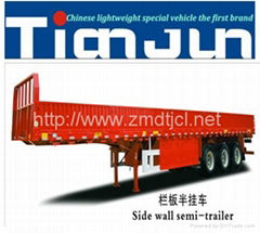 TIANJUN side wall semi trailer transport cargo trailer