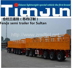 TIANJUN fence semi trailer customized for SULTAN