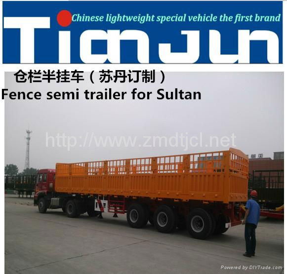 TIANJUN fence semi trailer customized for SULTAN 5