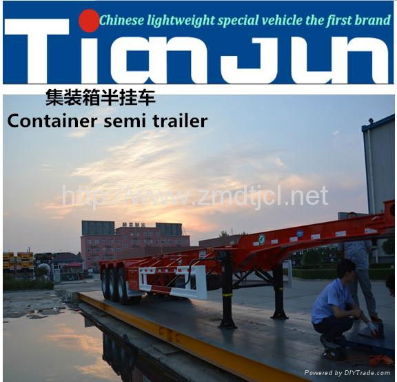 Skeletal container semi trailer from China manufacturer  2