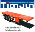 ZHUMADIAN TIANJUN 20/40ft flatbed container semi trailers  2