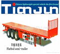 ZHUMADIAN TIANJUN 20/40ft flatbed container semi trailers  1