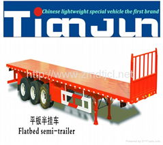 ZHUMADIAN TIANJUN 20/40ft flatbed container semi trailers