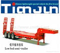 TIANJUN 3 axle 50ton payload low bed semi trailer  1