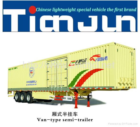 Side door van type box semi trailer  2