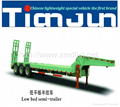 TIANJUN low bed semi trailer for machine transport  3