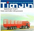 China manufacturer stake semi trailer with dump box  3