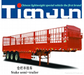 China manufacturer stake semi trailer with dump box  5