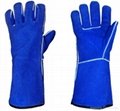 Cowhide split leather welding gloves with Kevlar thread sewing 3
