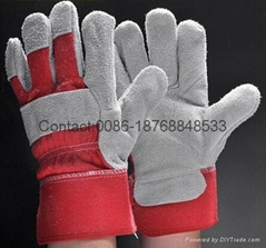 10.5 inch cow split leather working gloves