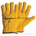 10.5 inch cow split leather driver gloves 2