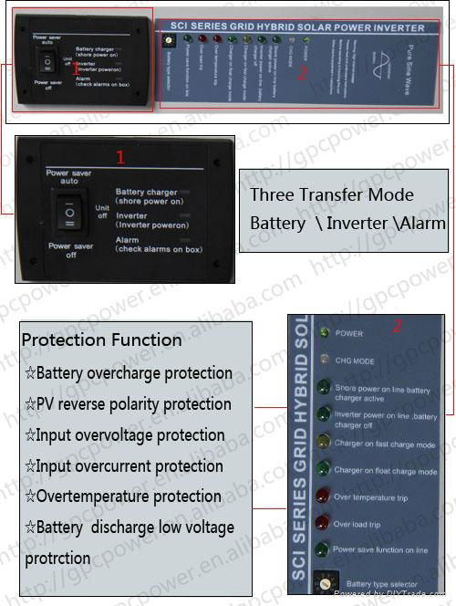 500W~6000W grid hybrid solar inverter 5