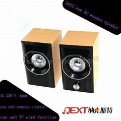 new 2015 imitation wooden mini computer speaker AC speaker sound system