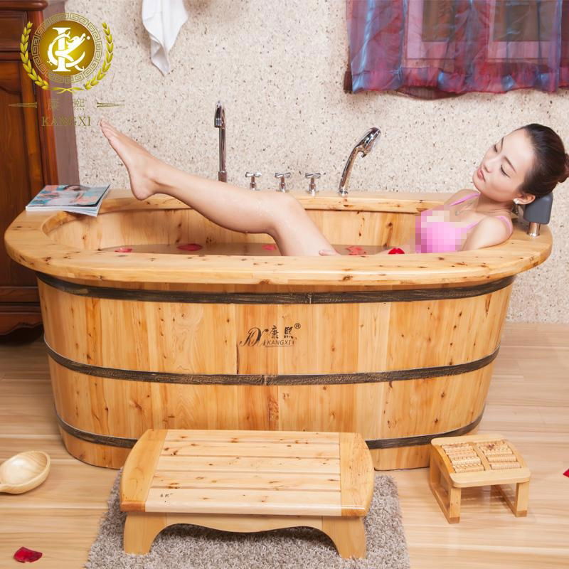 Chinese wooden hot and cold tub with whirlpool bathtub jet parts