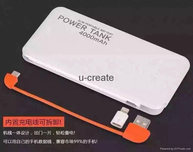 Ultra-thin mobile power bank battery charger for iPhone, Samsung 4