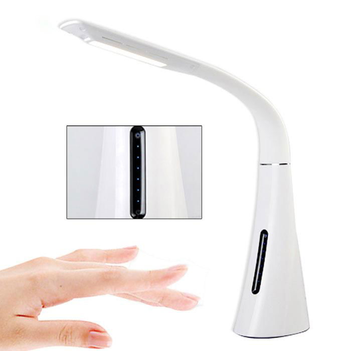 Foldable Touch Sensor LED Reading Desk Lamp with Touch Dimmer and ON/OFF Key
