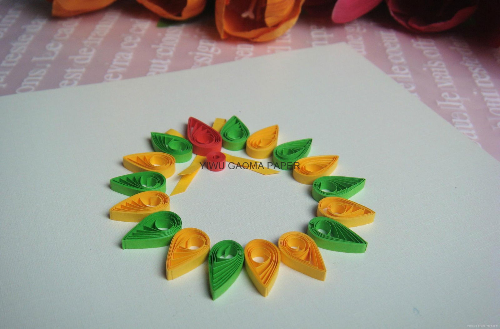 Factory direct quilling card DIY handmade three-dimensional card flower shaped 2