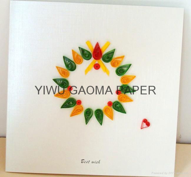 Factory direct quilling card DIY handmade three-dimensional card flower shaped