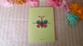 Factory direct selling quilling cards handmade cards colored butterflies