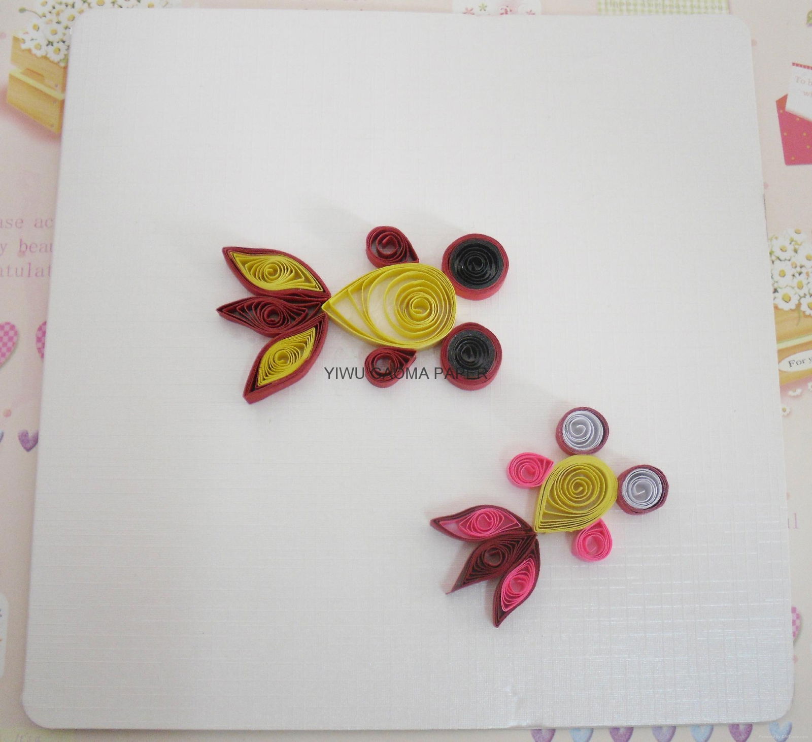 Factory direct selling quilling card DIY  blessing card Valentine's Day cards 4