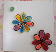 厂家直销衍纸贺卡 DIY手工立体卡片 quilling card 花形