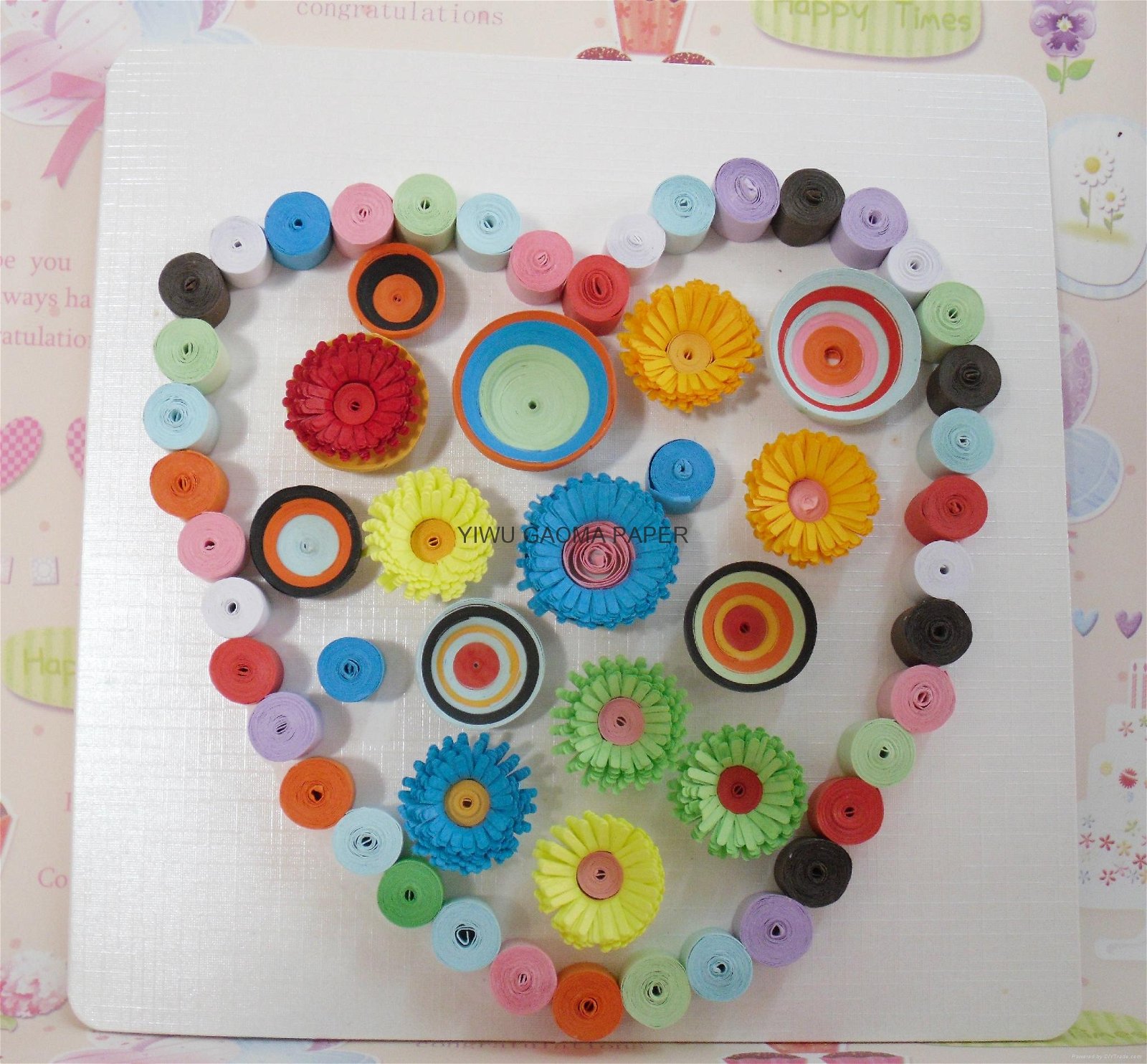 Direct manufacturers quilling card DIY cards Heart