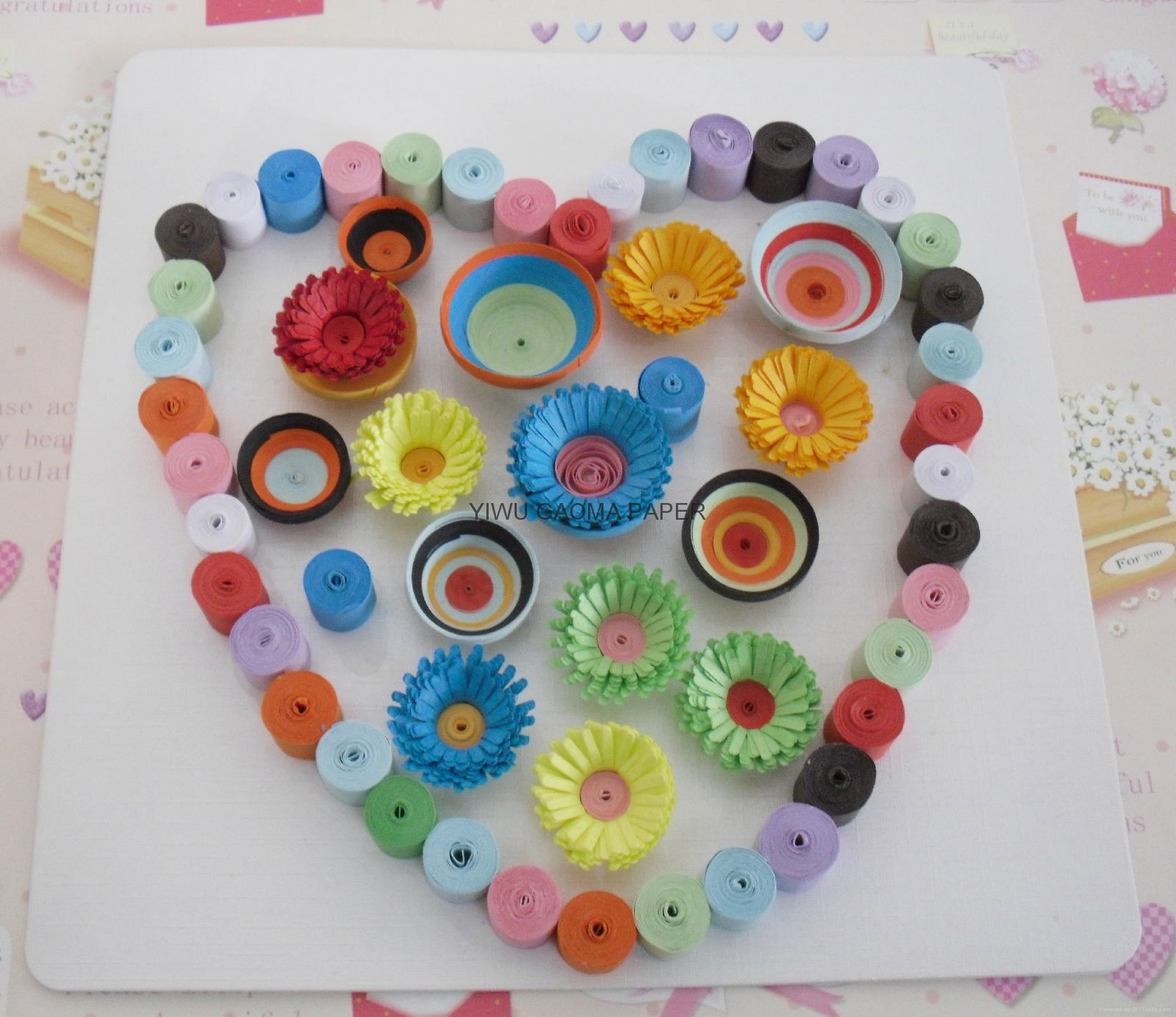 Direct manufacturers quilling card DIY cards Heart 4