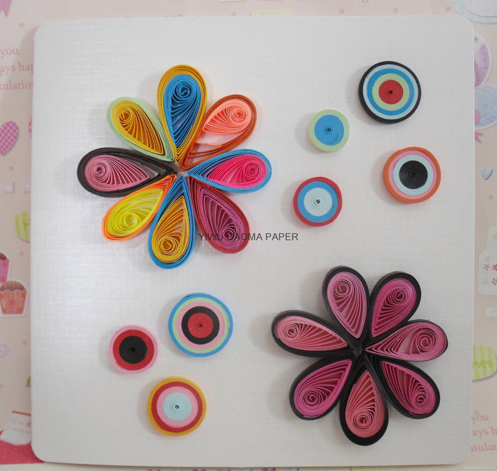 Direct manufacturers quilling card DIY cards flowers 2